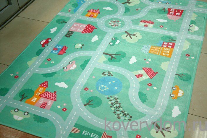 Детский развивающий 3D ковер с дорогами  ДОРОЖКИ-ДОМИКИ 86146